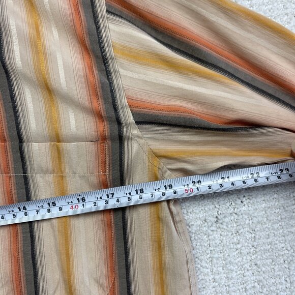 Sergio Louis Italy Long Sleeve Button-front Shirt Men S Aztec Stripes Western - Picture 7 of 13